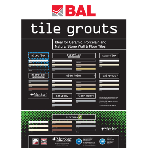 bal grout board a3 2013 bal adhesives bal grout chart