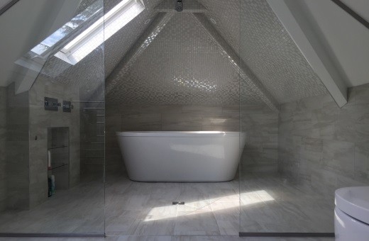 Hale Guest Ensuite stunning mosiac tiled wetroom in attic room 1